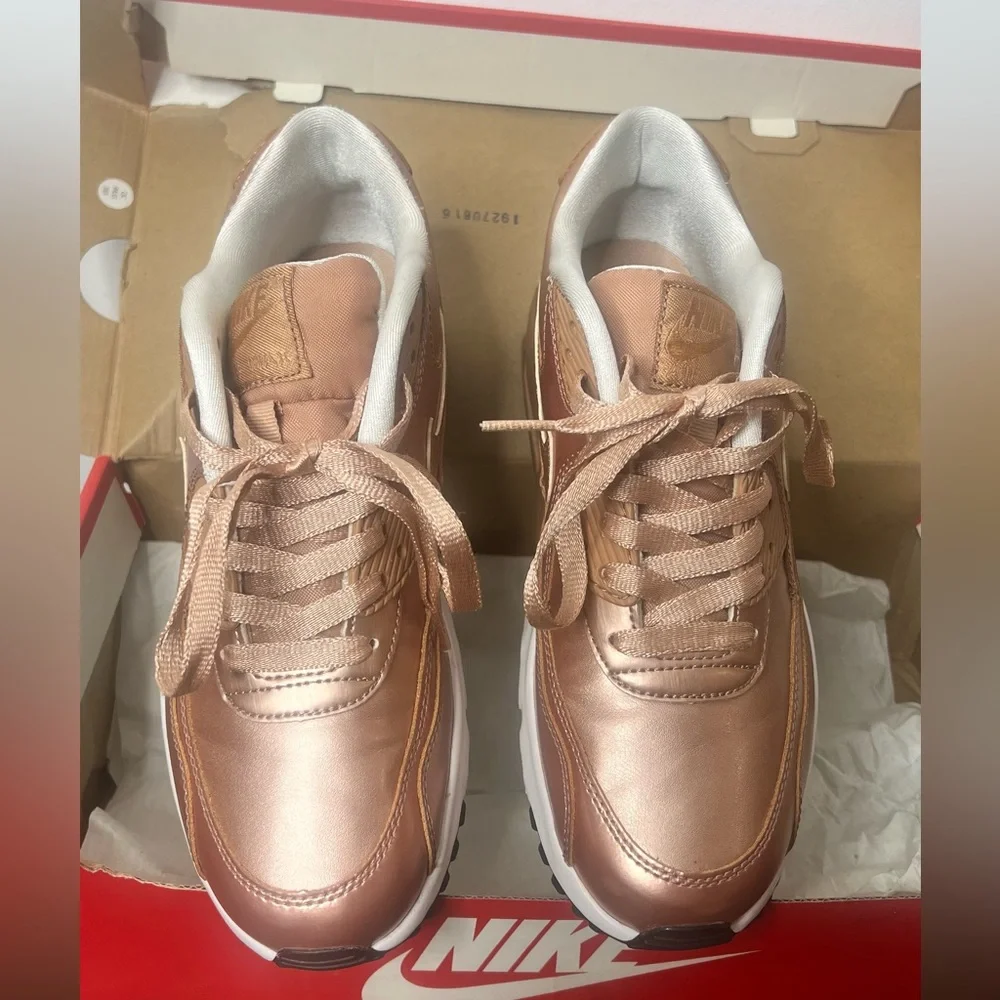 Nike Women's Metallic Copper Rose Gold Air Max Sneaker